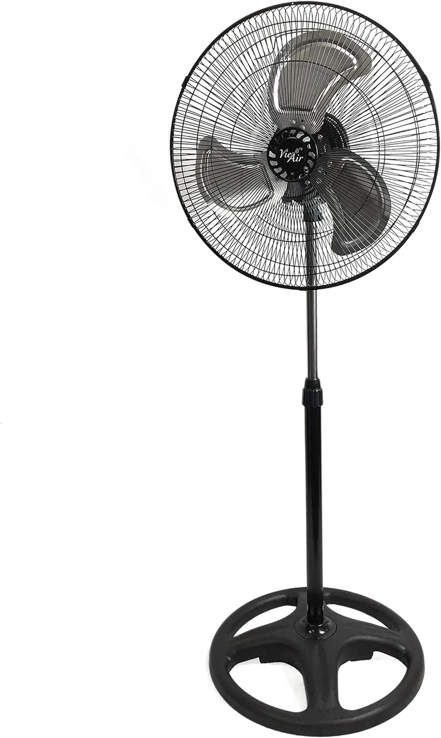 

18 Inch Industrial Heavy Duty Pedestal Oscillating Metal Stand Fan, Black