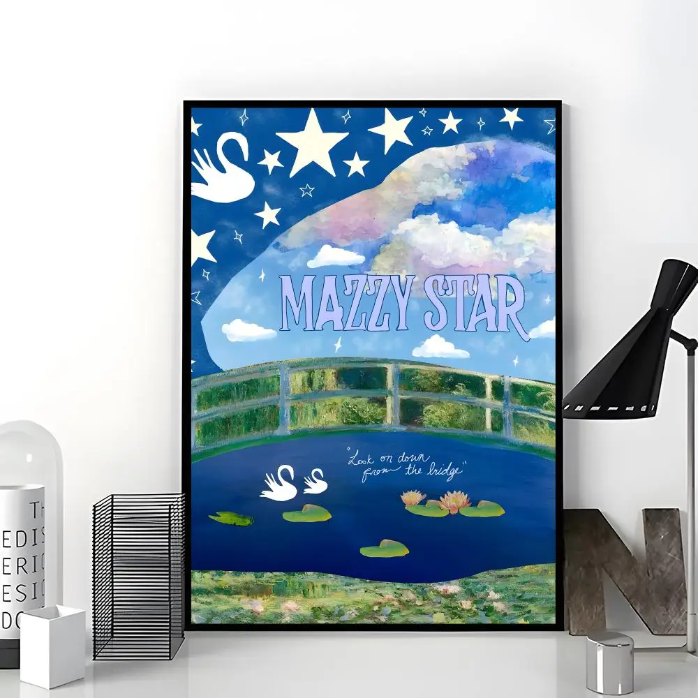 Dreamy Band M-mazzy Star Poster Trendy Aesthetic Wall Art Poster for Dorm Room Bedroom Decor