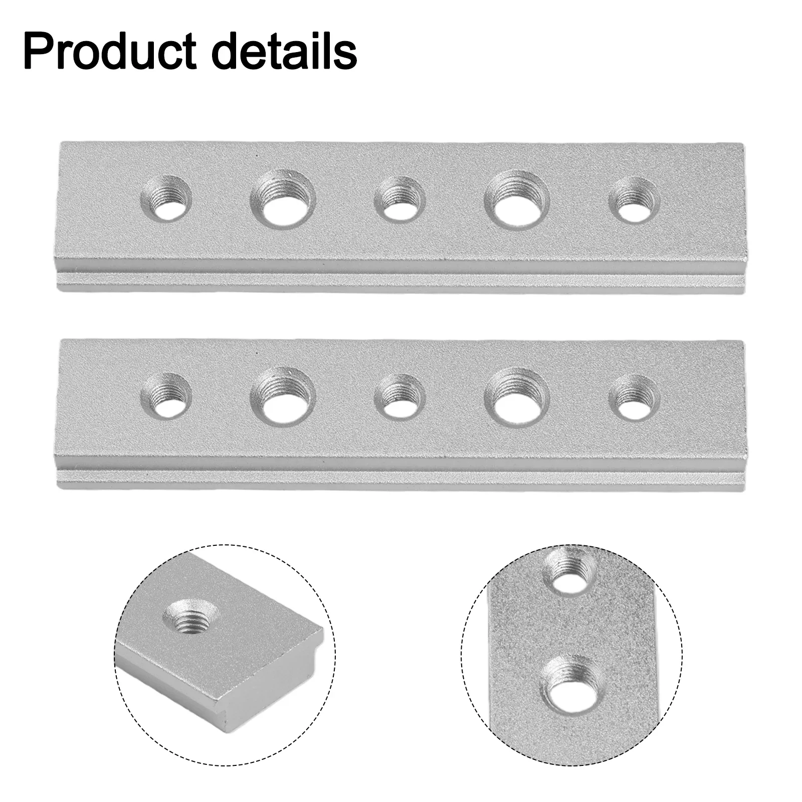 Aluminum Alloy T Bar T Track Slider 2 Pack for Table Saws Workbenches and Woodworking Applications Metal Track Rails