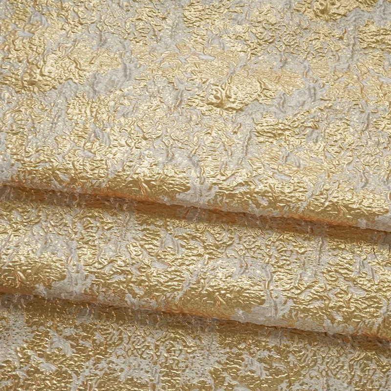 Relief Gold Wire Pleated Jacquard Fabric New Minimalist Style Womens Curtains Makeup Bags Clothing Shoes Hats Decorative Fabrics
