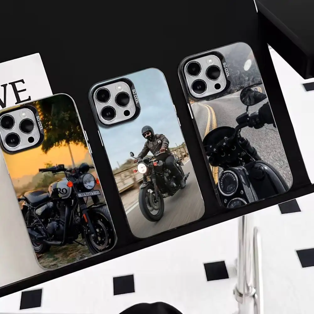 Bonneville T120   Phone Case For iPhone 17,16,15,14,13,12,11 Plus,Pro Max,XS,Colorful Silver Phone case Funda Cover