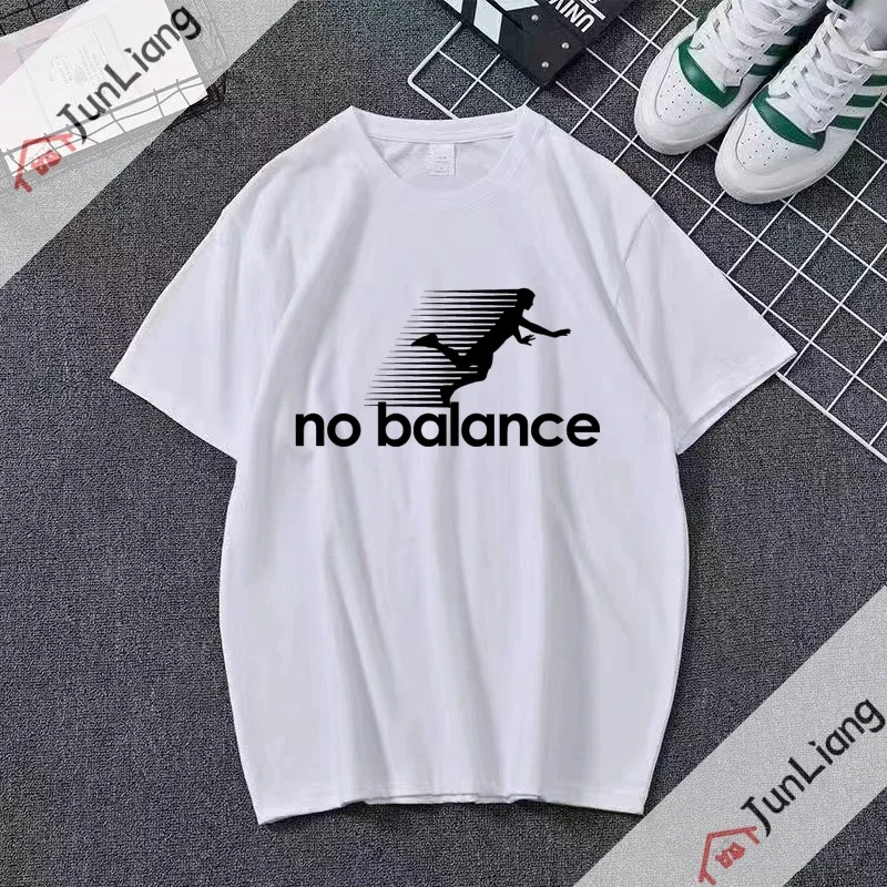 New Style No Balance White Logo T-Shirt Sports Top T Shirts Aesthetic Streetwear T-Shirt Camise