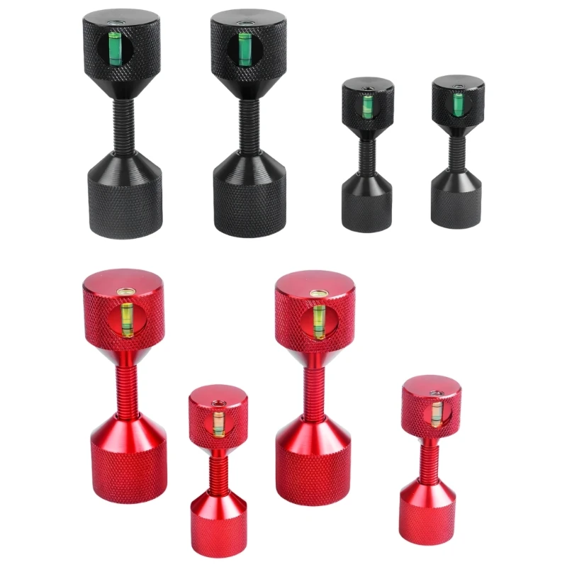 242A Aluminum Positioning Stop Set with Threaded Adjustment and Bubble Levels for Router Table, Drill Press, Milling Work