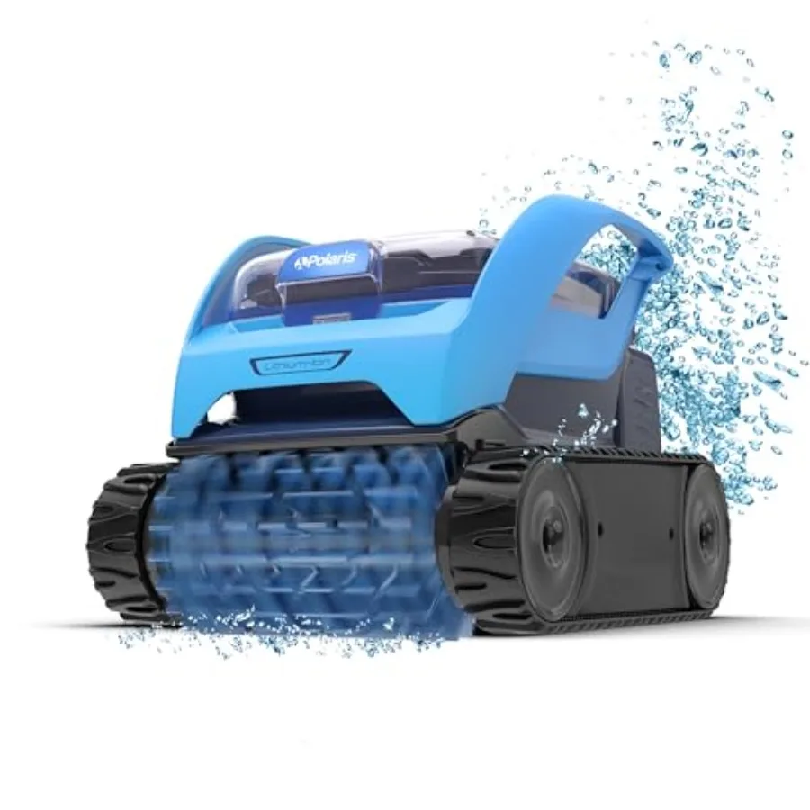 

Above-ground and in-ground pool cleaner ABS plastic blue compact cordless design with cyclonic vacuum technology and 90-min bat