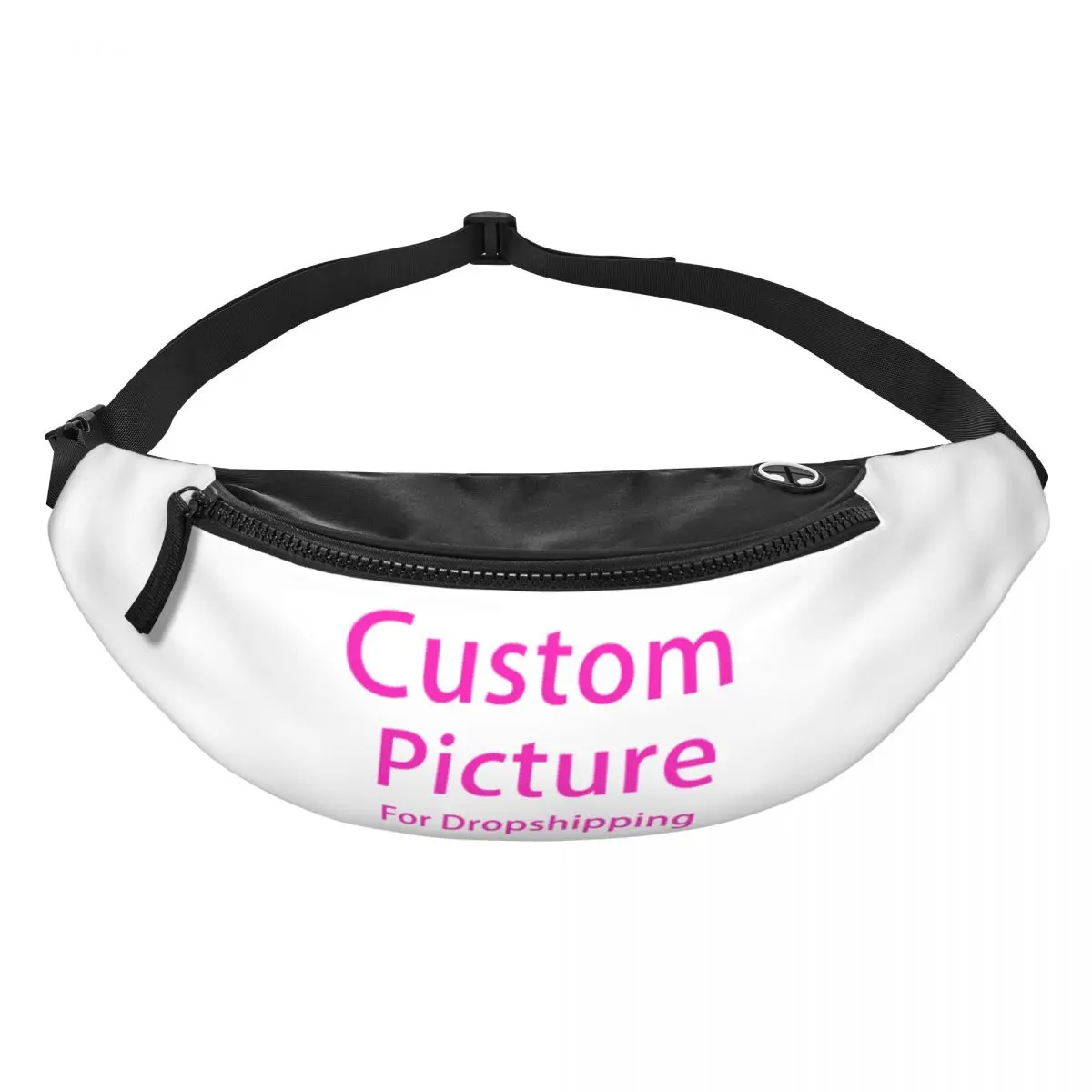 Foto personalizada personalizada logotipo feminino Fanny Pack, bolsa de cintura crossbody para correr, bolsa de dinheiro do telefone, impressão DIY