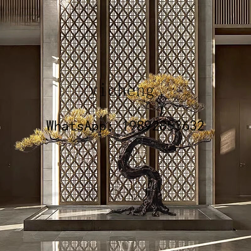 ABC  Lobby Ornament Sales Office Art Installation Large Floor Metal Sculpture Landscape Decoration