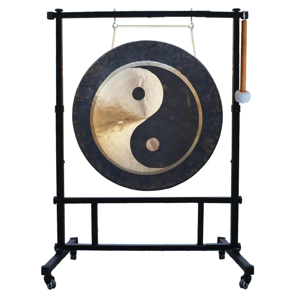 Wind Gong 30 بوصة Ying Yang Gong مع مطرقة للتأمل وأدوات قرع Yogo