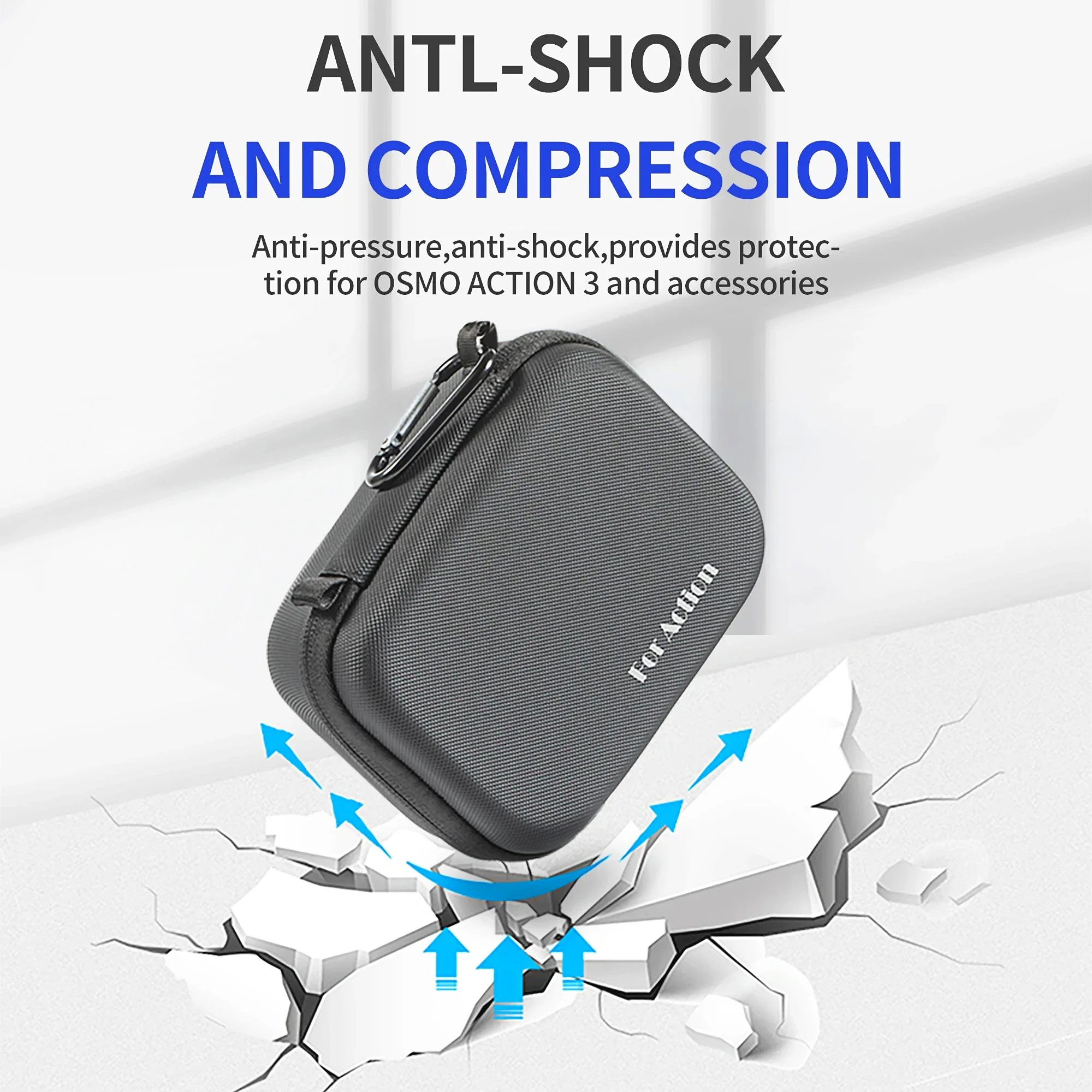 

STARTRC Travel Storage Case for DJI Osmo Action 5 Pro Storage Bag Shockproof EVA Shell Camera Bag Action 4 3 Accessories