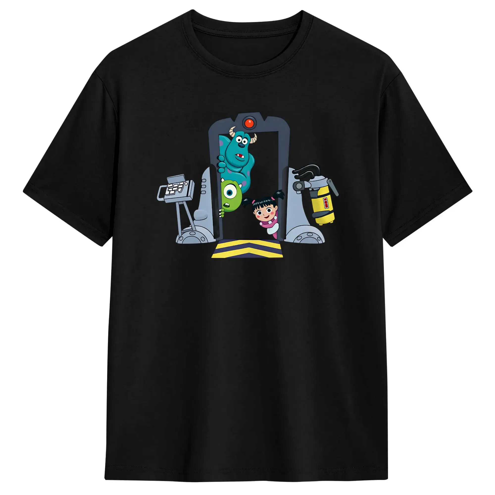 Comic MU Men T Shirts Monsters Inc Unique Tees Short Sleeve Round Neck T-Shirts Pure Cotton Party Clothes