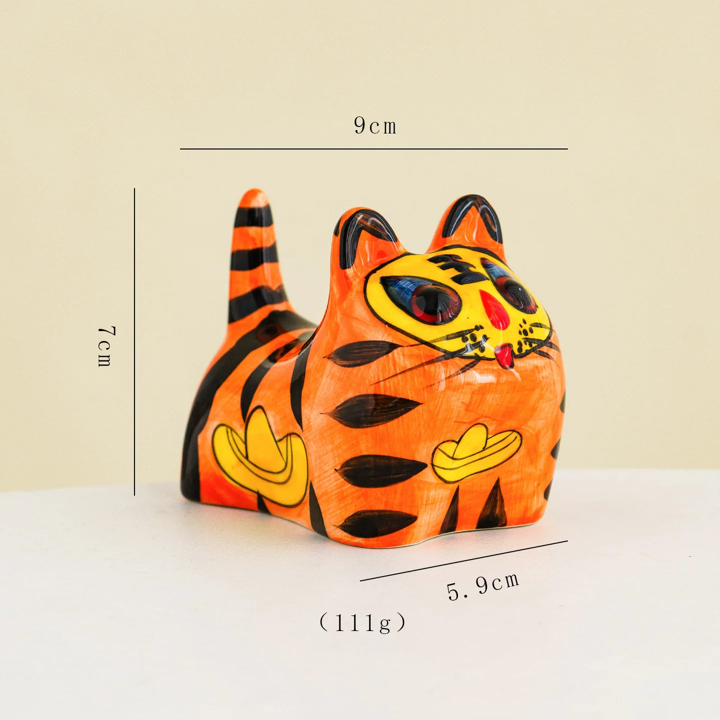 Chinese Folk Tiger Ceramic Phone Stand, Cute Cartoon Cell Holder for Desk Tabletop Aesthetic Home Decor Ornament Gift