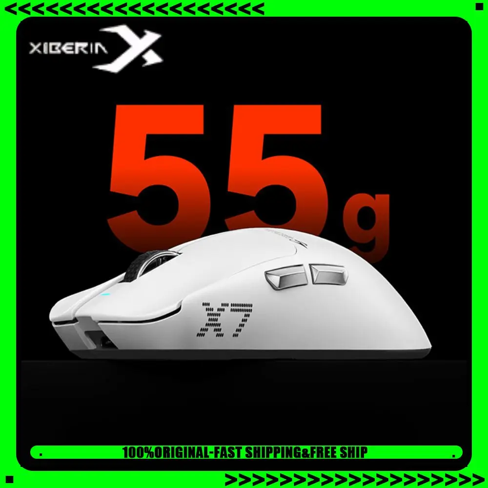 XIBERIA X7/X7 PRO MAX Mouse Tri Mode Wireless Magnetic Base PAW3950 Nordic54L15 TTC Golden Wheel 8k Low Latency Gaming Mouse