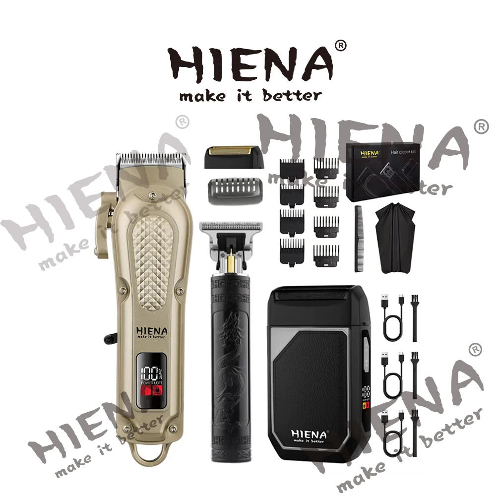 

Электрическая парикмахерская HIENA Pro, цельнометаллический профессиональный триммер для волос для мужчин, машинка для стрижки бороды, машинка для стрижки волос Pro