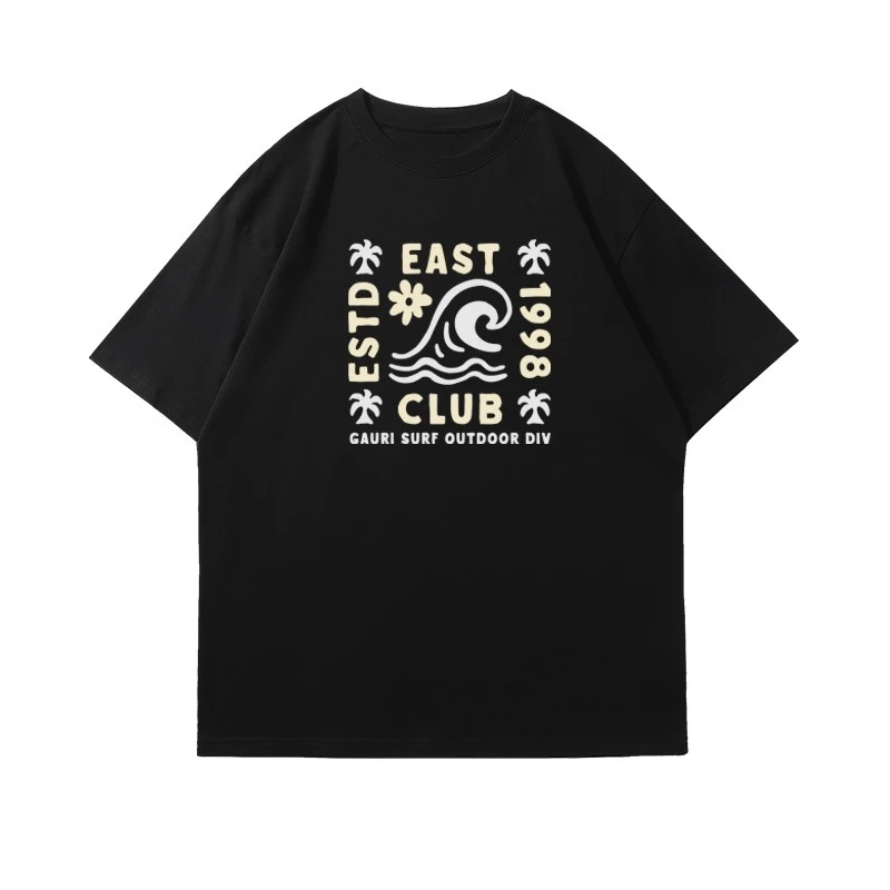 

2025 Summer New Japanese Cartoon Graffiti Spray Print Graphic T-shirt Men's Short Sleeve T-shirt High Quality Street Wear