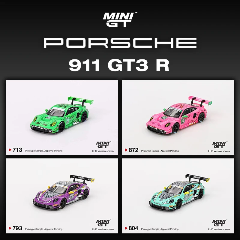 PreSale MINIGT 1:64 Porsche 911 992 GT3 R #80 GTD Tyrannosaurus PINK Diecast Car Model Toys 713 872 793 804 770 889