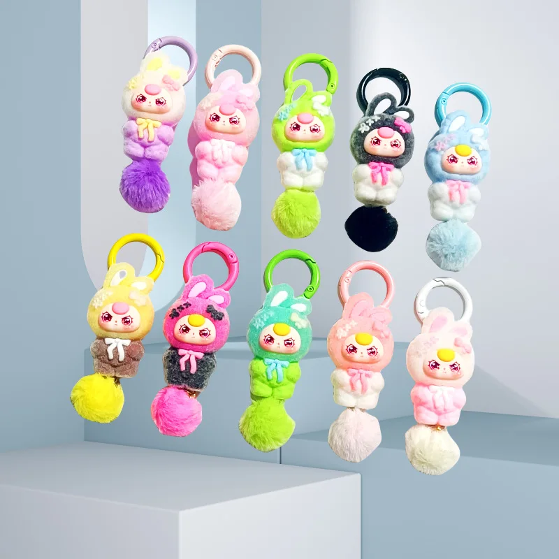

1PCSCute and adorable three-dimensional rabbit figurine keychain for students - a bag hanger decoration keychain