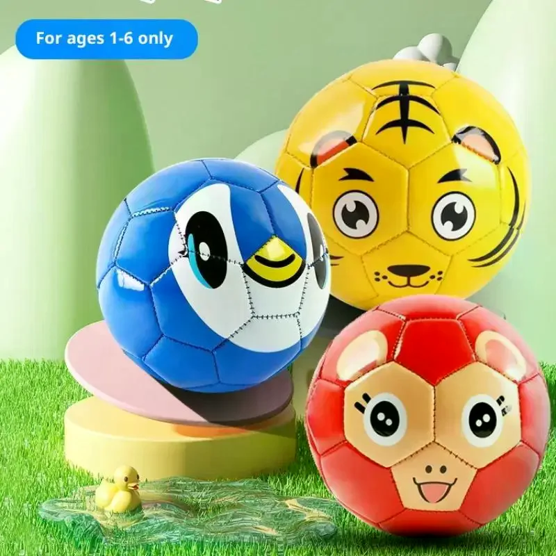 Pallone da calcio per bambini Mini calcio giocattolo educativo Apprendimento Palla morbida portatile per animali dei cartoni animati per esercitarsi nell'allenamento indoor all'aperto