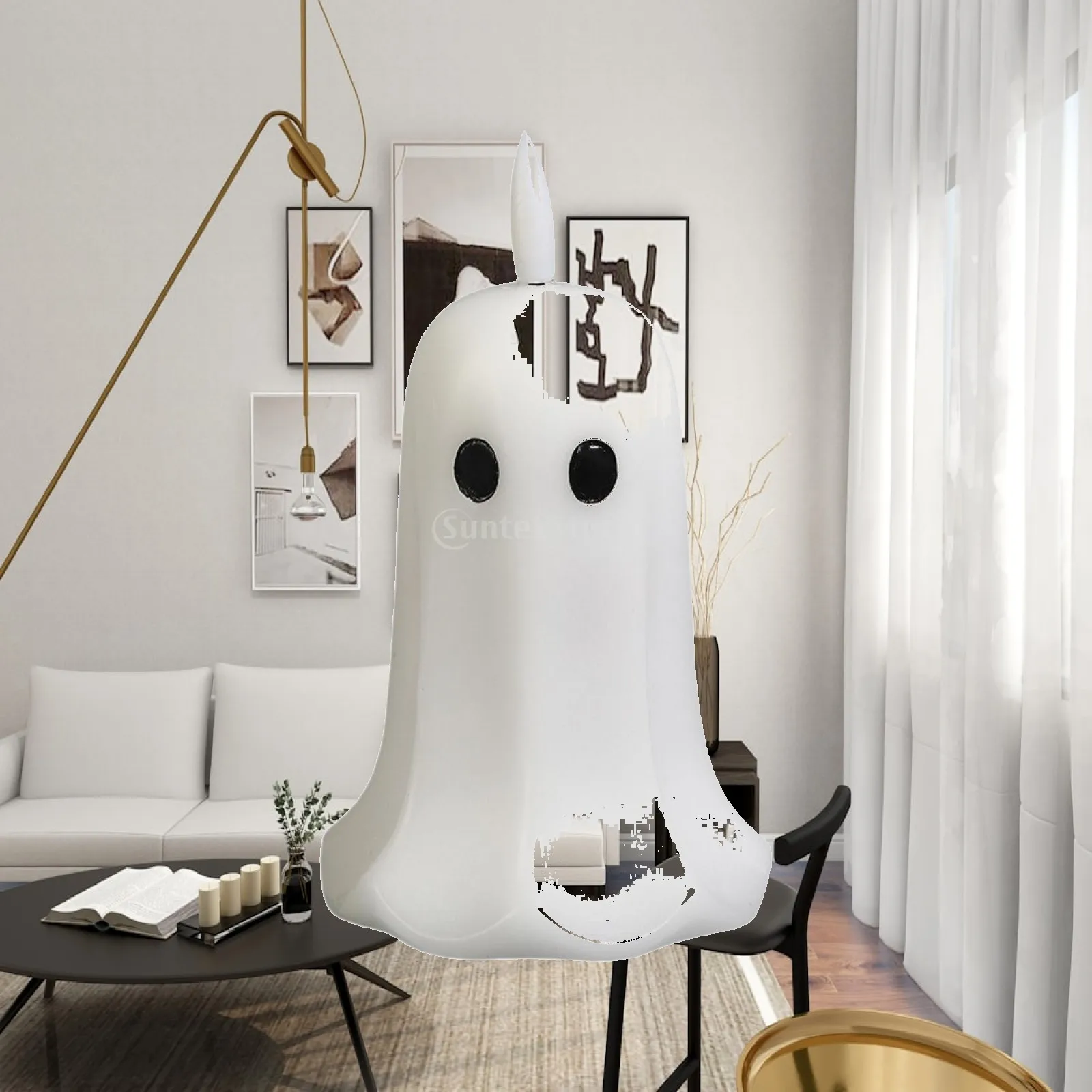 LED Candle Light with Simulated Flame Spooky Ghost Candle Ghost-Shaped Candles Creepy for Party Hosts, Tabletop Decoration