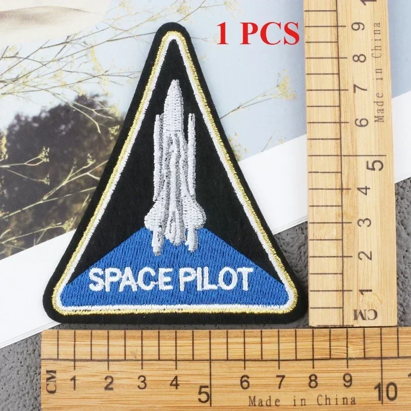 Iron Astronaut Embroidery Cloth Sticker Spaceship Clothes Patch Sticker Sea Wave Cartoon Mushroom Head Embroidery
