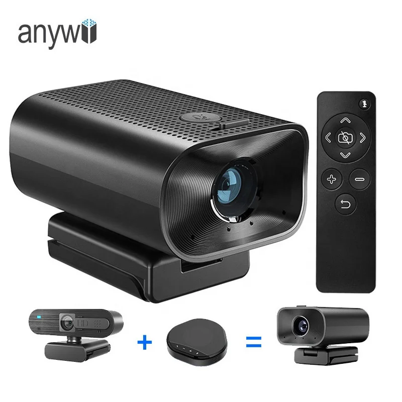30fps Fixed Focus 4K Webcam with Microphone and Speaker 3-in-1 USB Camera for Online Meeting Streaming and Remote Work