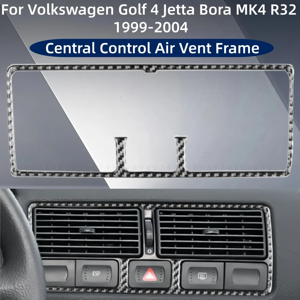 Car Stickers Styling Central Control Air Vent Frame For Volkswagen Golf 4Jetta Bora MK4 R32 1999-2004 Decoration Accessories