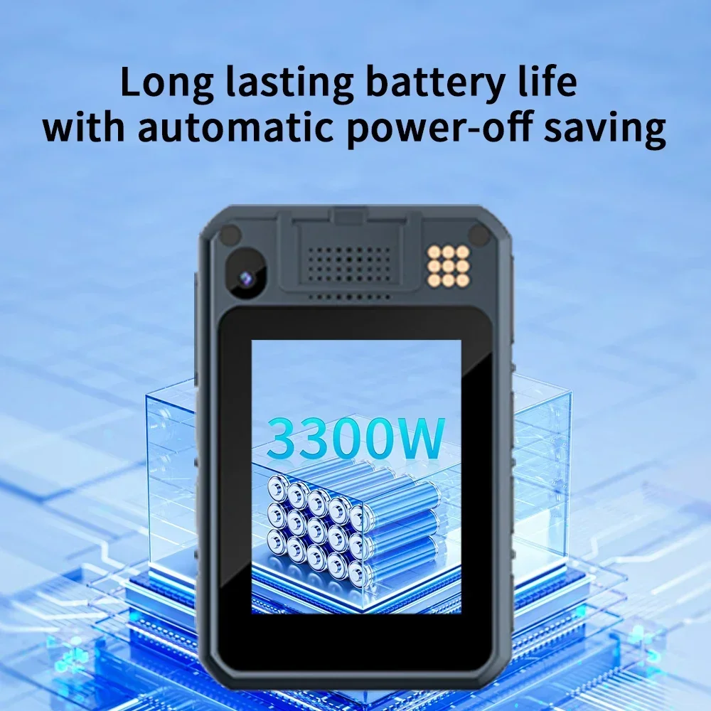 2025YSW-U9 4G Body Worn Camera Real Time Intercom 4G Networking Infrared Night Vision Body Camera with 2.4-inch Touch Screen