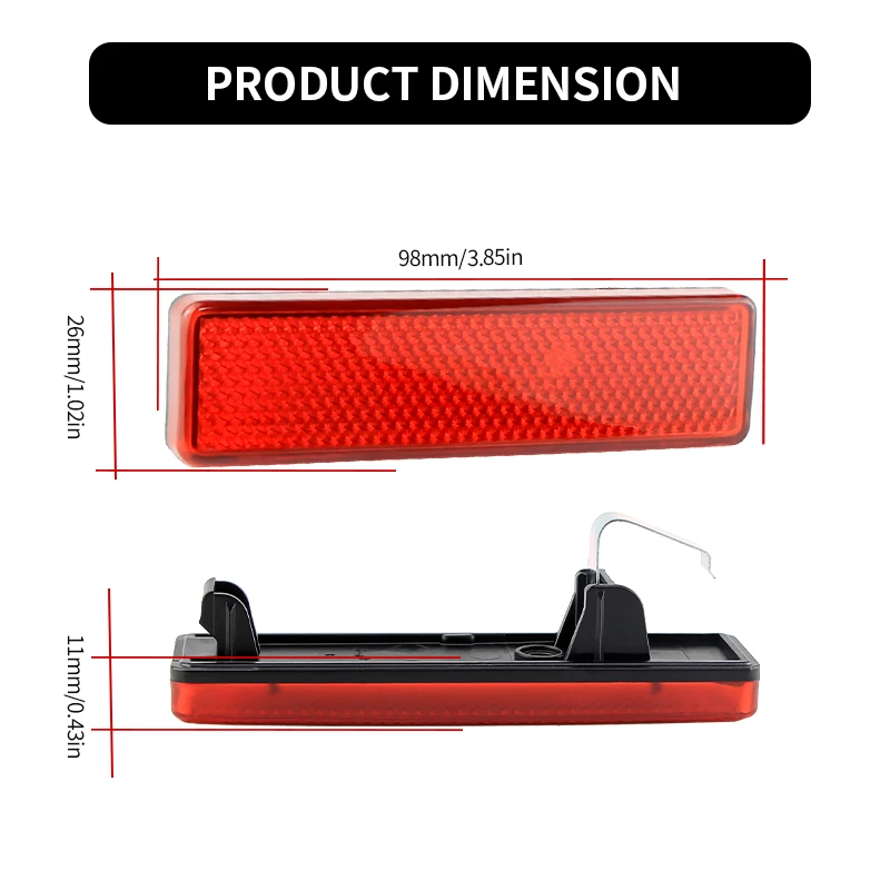 2pcs For Opel Vauxhall Vivaro Movano A Nissan Primastar Renault Trafic Master Rear Bumper Reflector Red shells OEM:9160858