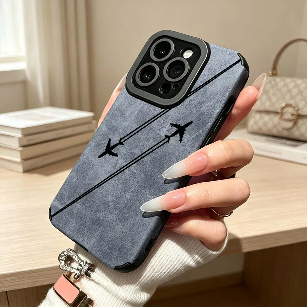 Airplane Flight Path Cover For Apple iPhone 17 Air 16 16E 15 14 13 12 11 Plus Mimi Pro Max Phone Case