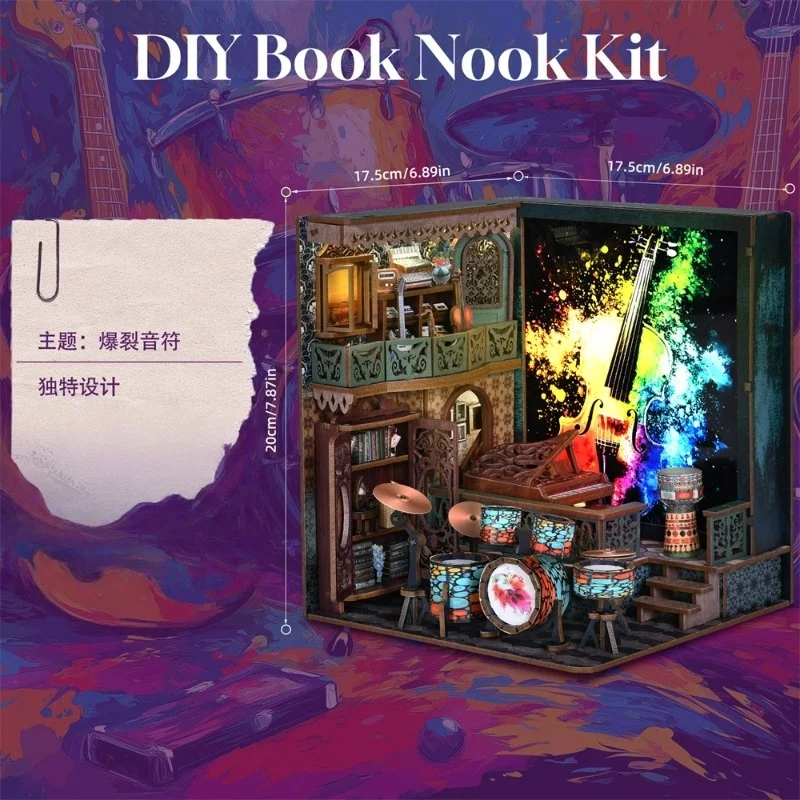 Musical Notes Light Box DIY, 3D LED Shadow Art Craft, Melody Themed Night Lamp Gift for Music Lovers