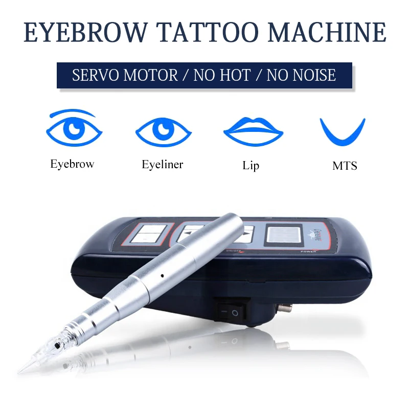 1 set 15000 r/min Dermograph Permanent Makeup Machine Pen Kit Micropigmentation Tattoo Gun Eyebrow Lip Agulha Easy Click Machine