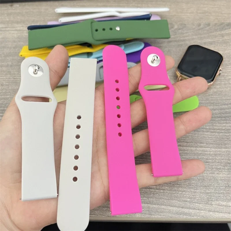22mm Silicone watch Strap for Amazfit Bip 5 Band Replacement smart watch Wristband Soft Bracelet