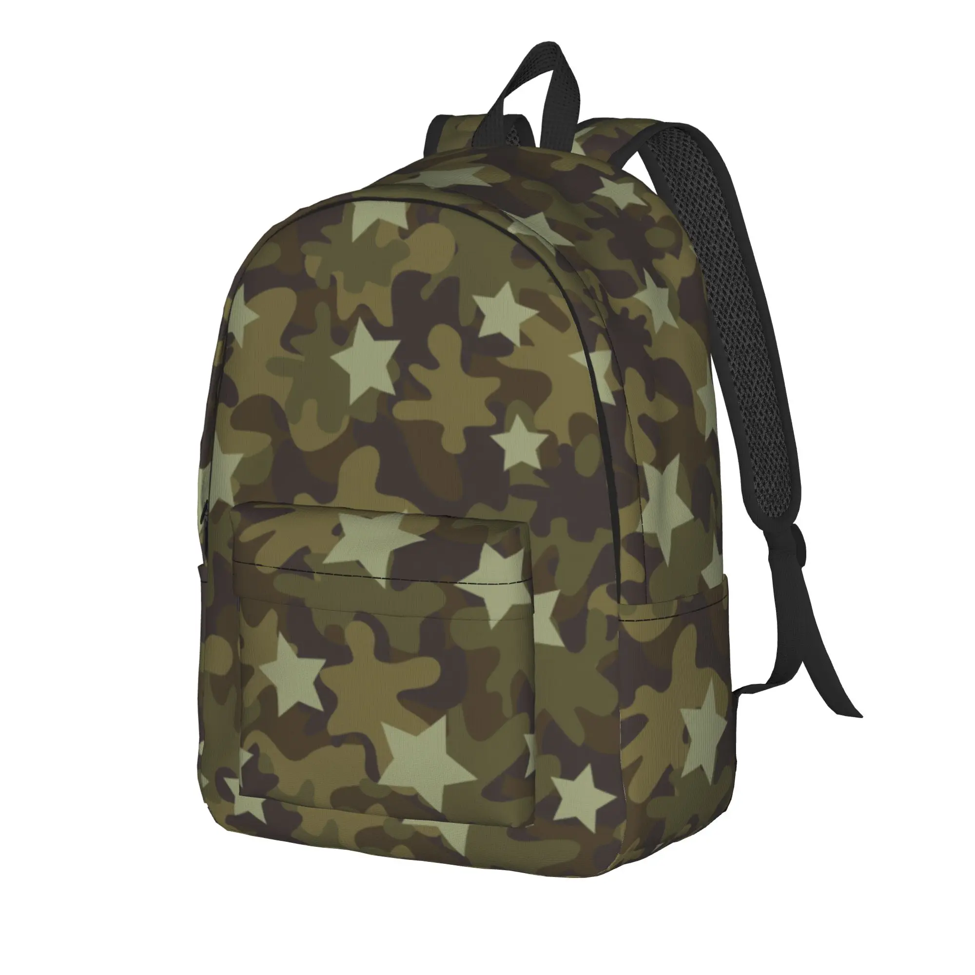 

Camouflage Camo Star Print Backpack for Men Women Casual Student Hiking Travel Daypack Laptop Computer Shoulder Bag Durable