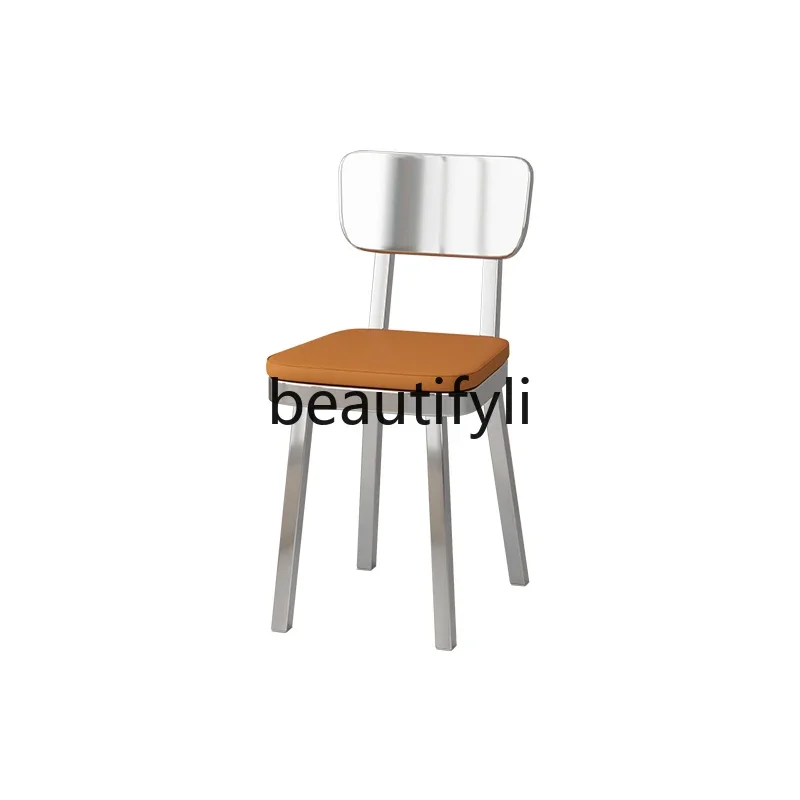 Sofa industrial wind stainless steel chair western restaurant table and chair combination