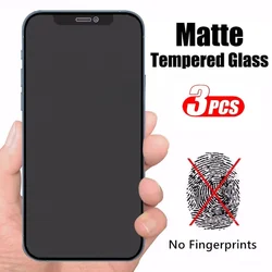 3Pcs Matte Tempered Glass For iPhone 16 13 12 14 15 11 Pro Max 12 13 Mini Screen Protector For iPhone 15 14 Plus X XR XS Max
