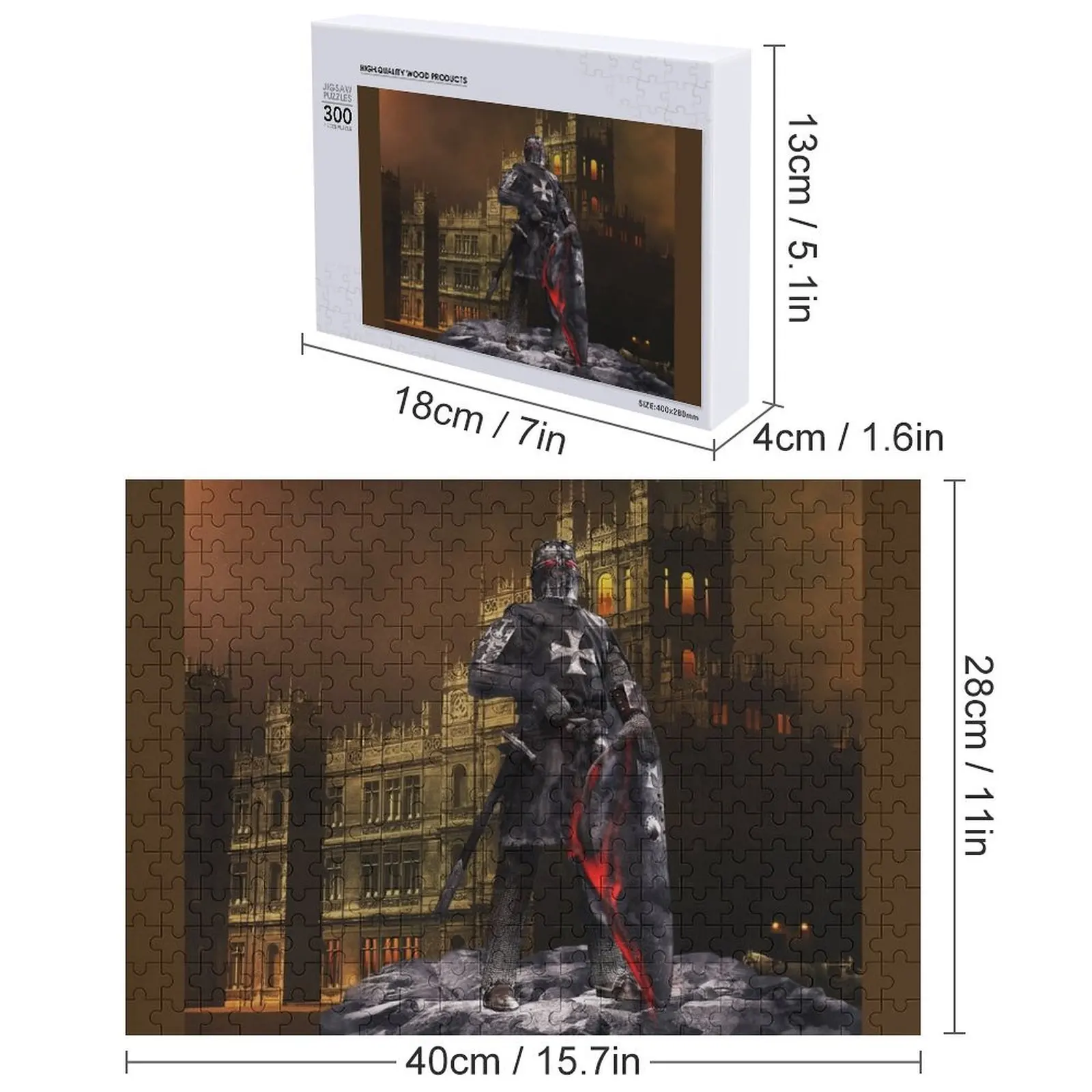 จิ๊กซอว์ KNIGHT GUARDING THE REALM ของเล่นแบบกำหนดเองสำหรับเด็ก จิ๊กซอว์แบบกำหนดเองสำหรับเด็ก ปรับแต่งจิ๊กซอว์ได้