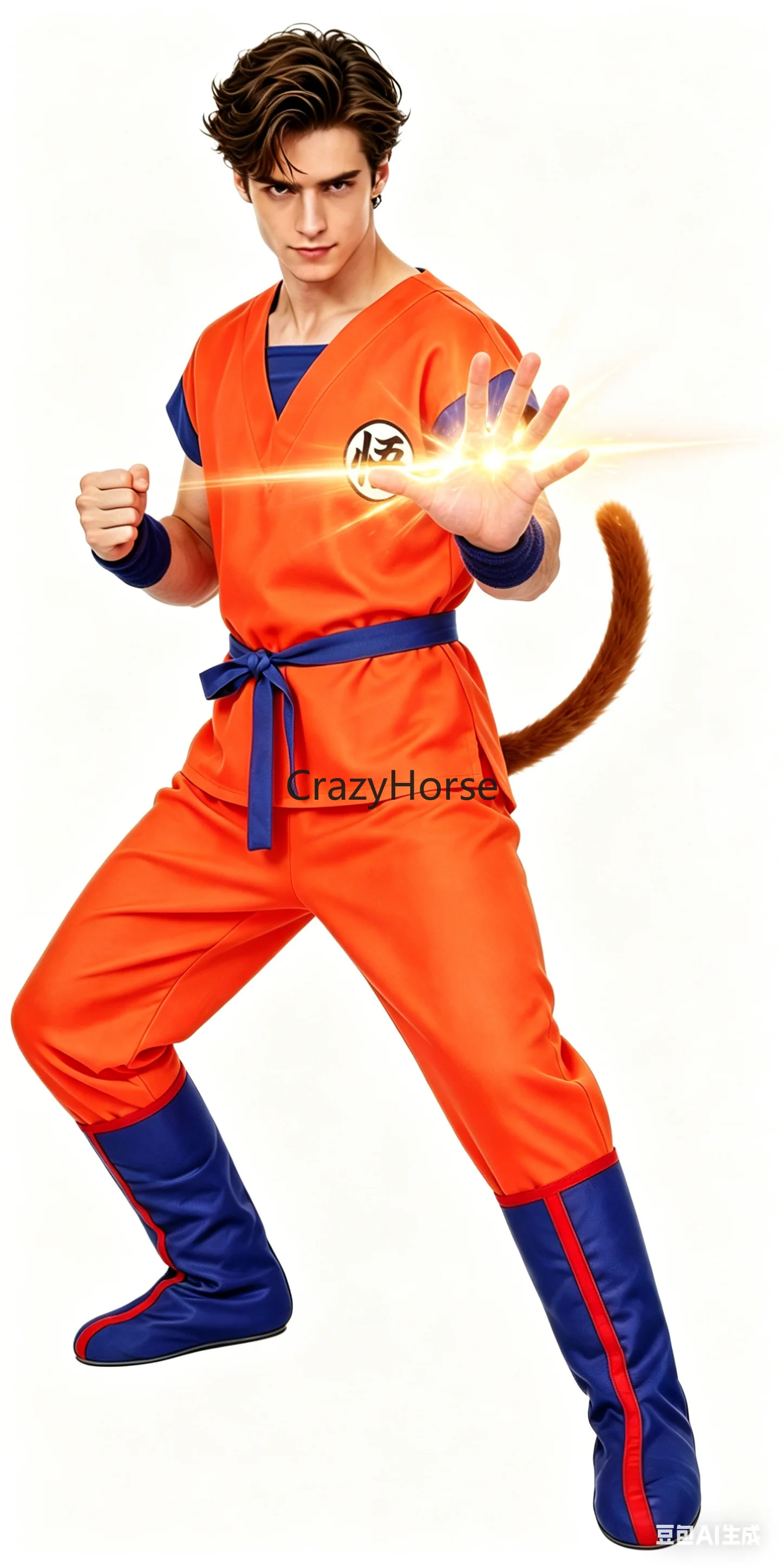 Halloween Adult Son Goku Cosplay Costume Suit Anime Men Woman Krillin Training Clothes Superheroes Saiyan Jumpsuit Role Play Wig view 5
