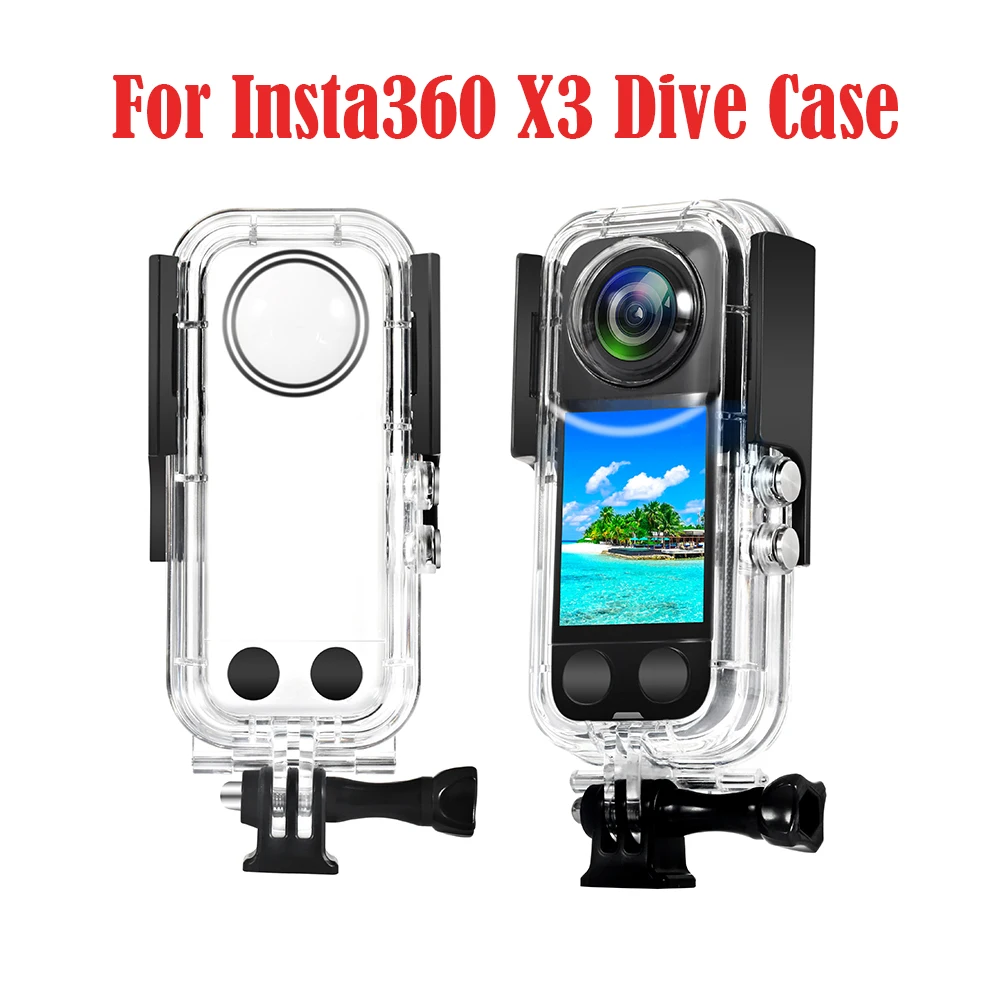 

For Insta360 ONE X3 Dive Case Waterproof Housings For Insta 360 X3 Underwater Protection Box Panoramic Action Camera Accessorie