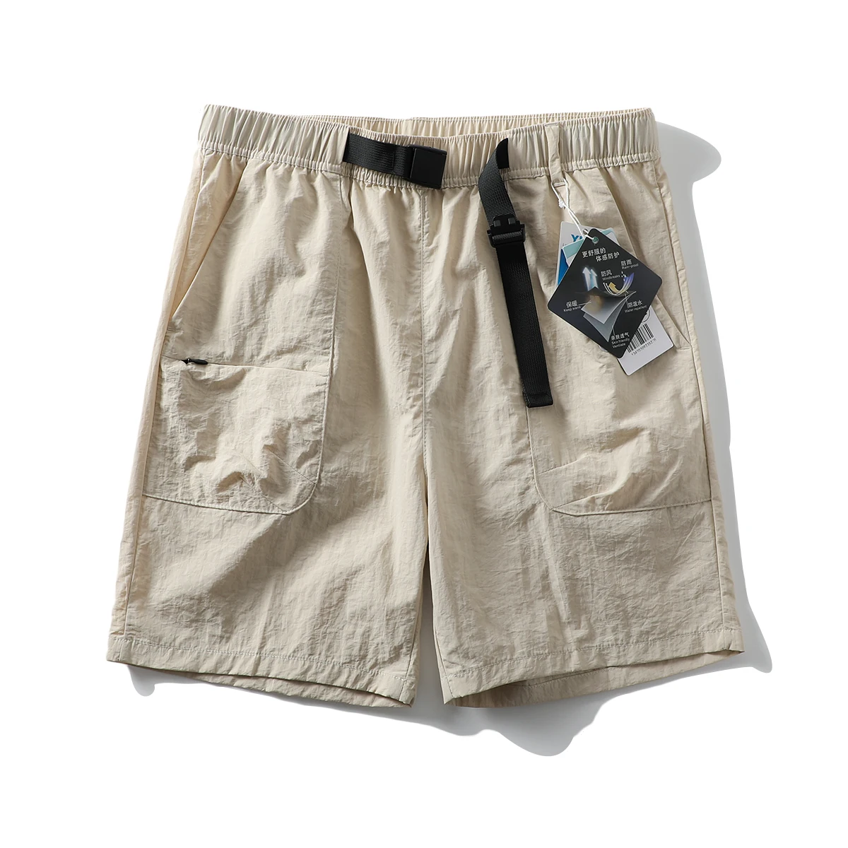 กางเกงลำลองผู้ชายสำหรับกิจกรรมกลางแจ้ง ระบายอากาศได้ดี กันน้ำ ทรงตรง สไตล์ลำลอง แฟชั่นฤดูร้อน ความยาวห้าส่วน
