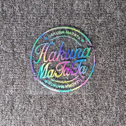 Car Stickers HAKUNA MATATA Kiswahili Reflective Decals For Corolla Fuel Tank Cap Windshield Trunk Motorcycles Auto Tuning D2