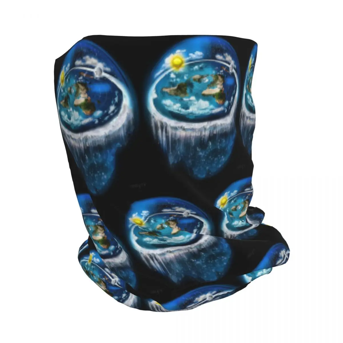 Flat Earth With Dome A Bandana Neck Gaiter Wrap Scarf Warm Cycling Scarf Beanies Hat for Men Women Adult Breathable