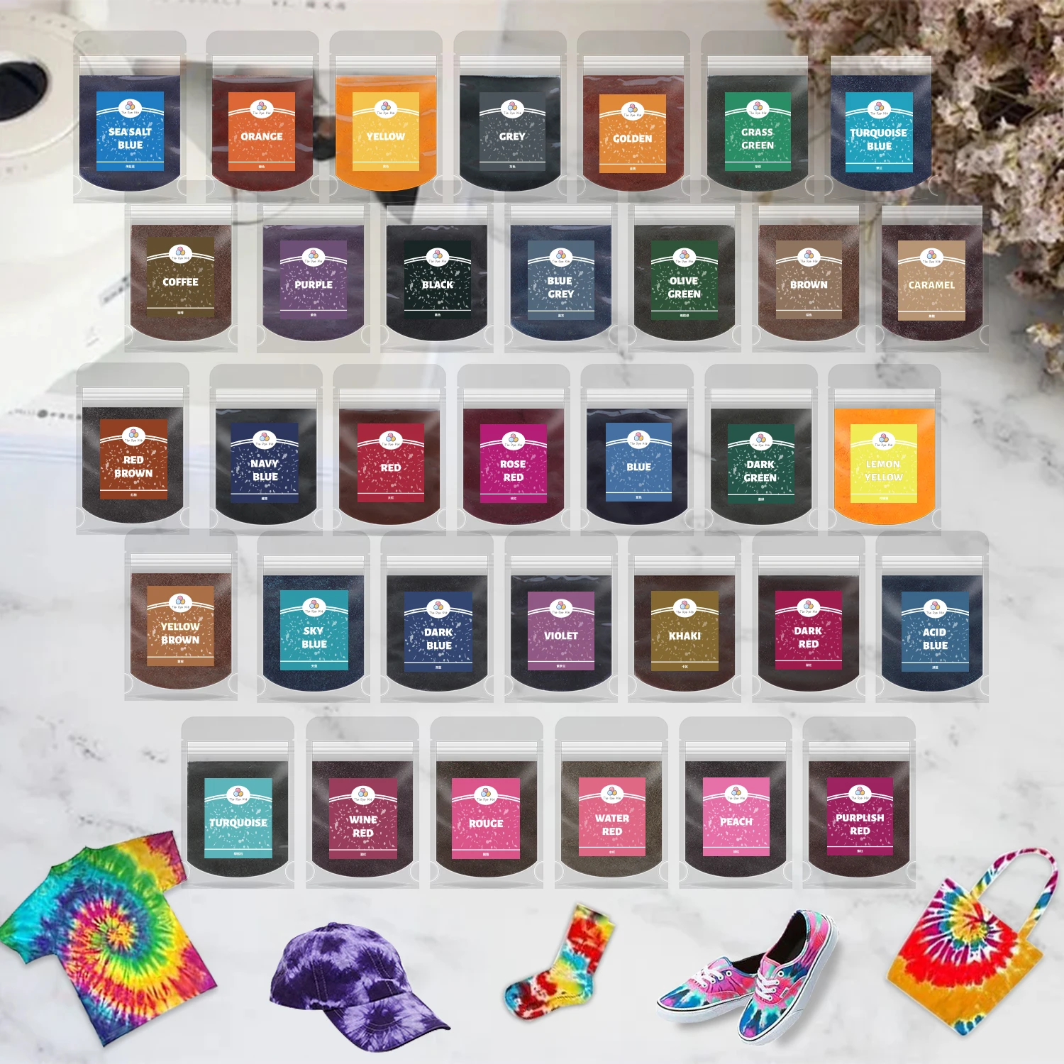 1/6-teiliges Set, 10 g Stofffarben, Kleidung, renoviertes Malmittel, Baumwolle, Leinen, Jeans, Leinwand, Pigment, Zuhause, Batikfärbungen, handgefertigte Lieferungen