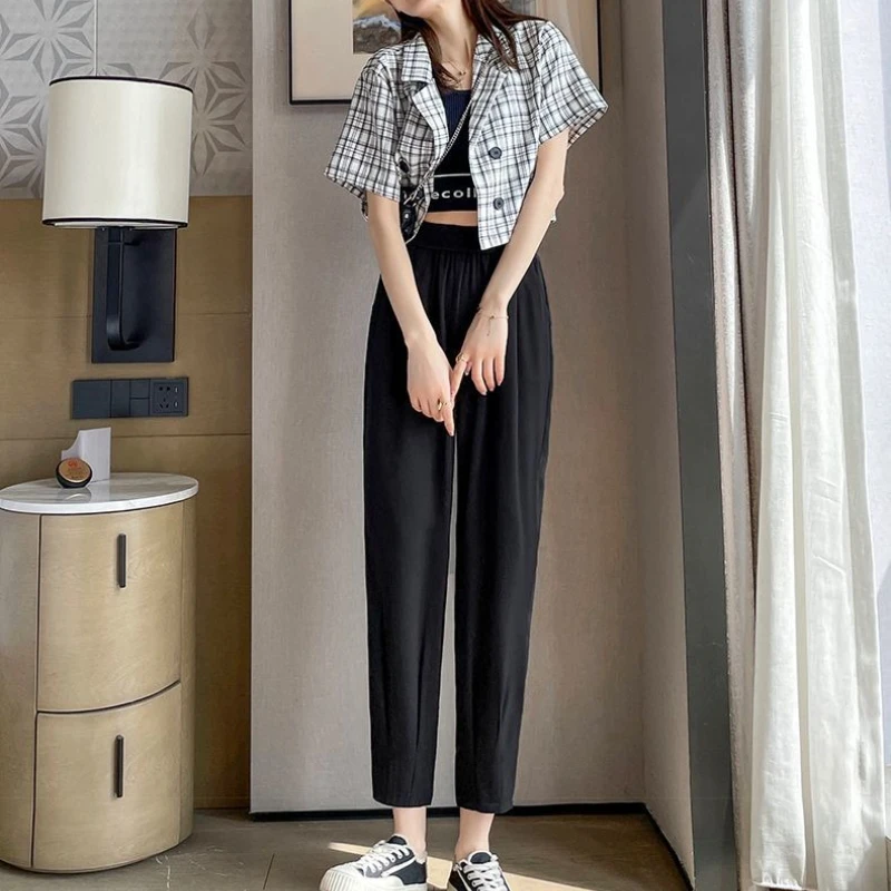 

Однотонные женские брюки Fluid Work Skinny Aesthetic G Высокое качество Повседневная уличная одежда Y2k Хлопковые наряды 90-х годов Брюки Xxl для женщин