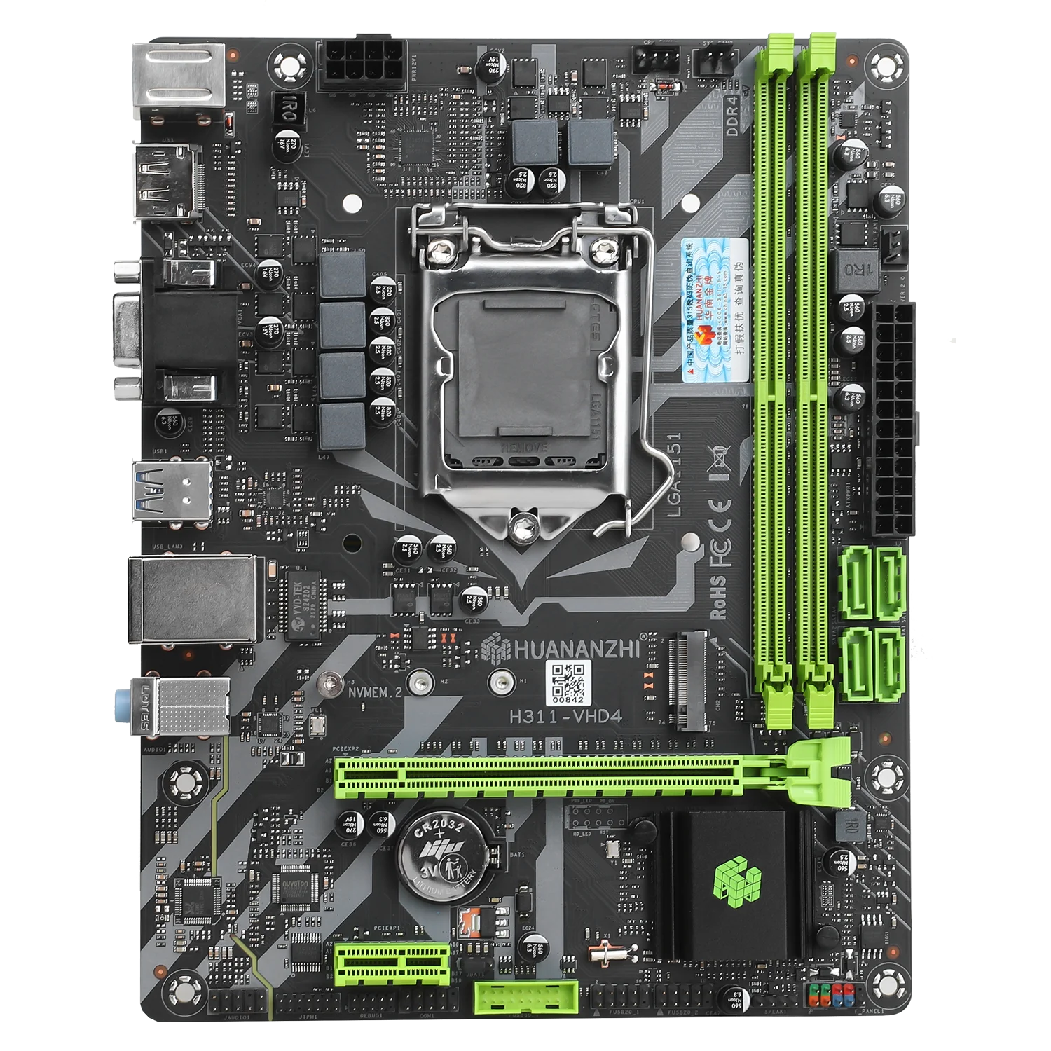 HUANANZHI H311-VHD4 Motherboard Supper DIY Kit Intel Core i3 i5 6th 7th 8th 9th Gen CPU DDR4 RAM M.2 NVMe HDMI DP VGA Desktop PC