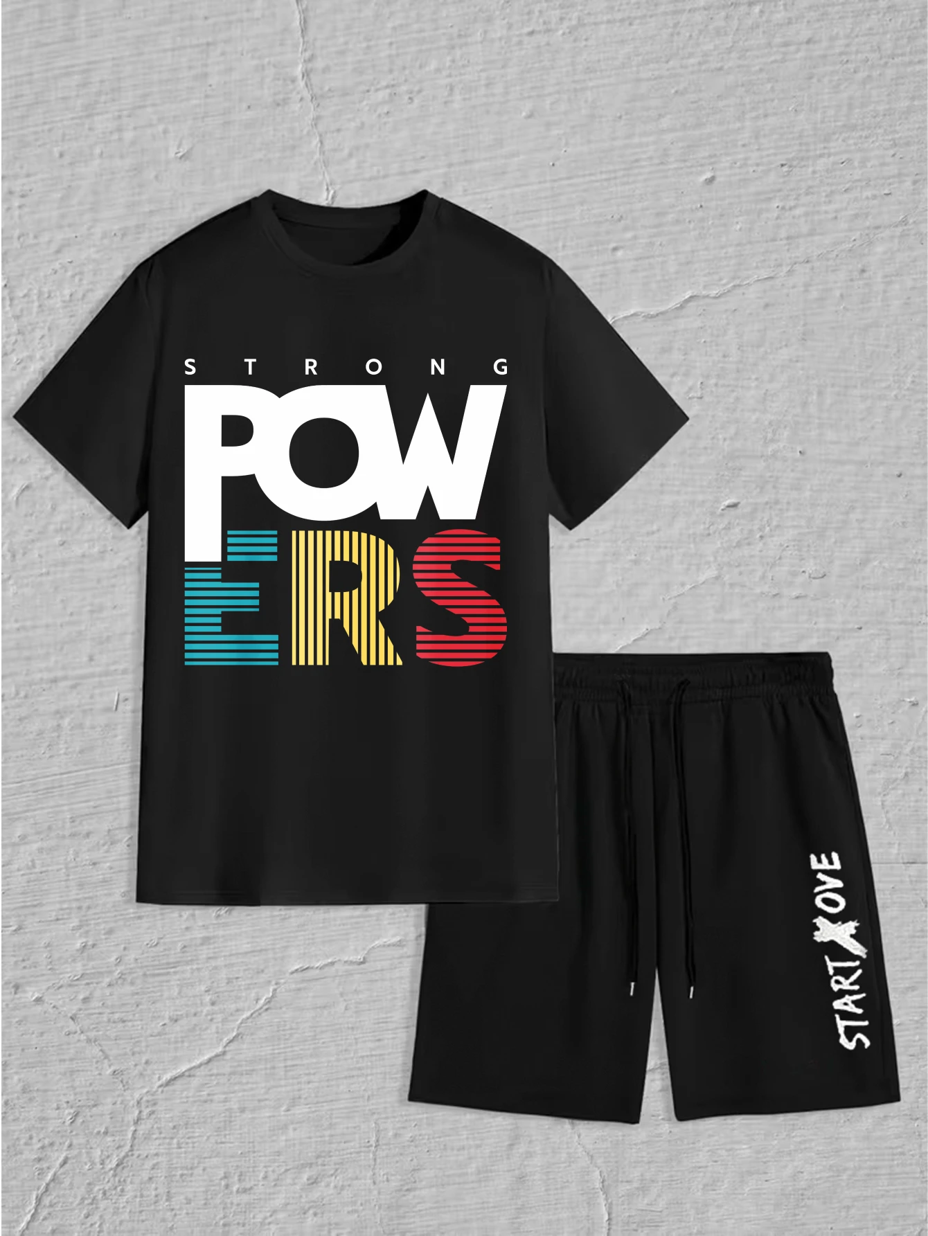 

Мужской комплект 2025 летний тренировочный костюм, мужской комплект мужской одежды с графическим рисунком, мужской спортивный костюм с круглым вырезом и принтом для футбола