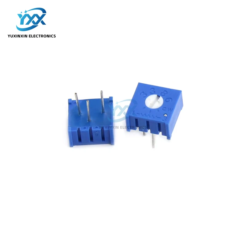 10 قطعة 3386P مقسم جهد دقيق قابل للضبط لفة واحدة 1K 2K 5K 10K 20K 50K 100K 200K 500K 1M 101 103