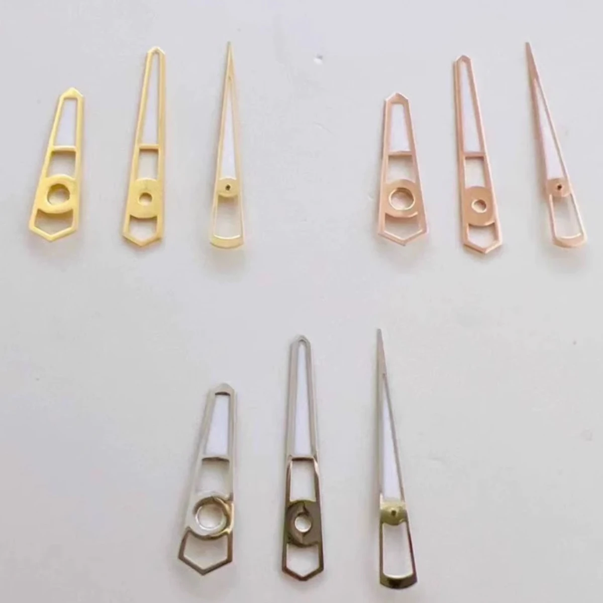 Silber/Gold/Roségold NH35 Zeiger mit grüner Leuchtmasse – Uhrenmodifikationszubehör für NH35A/NH36/4R/7S Uhrwerke