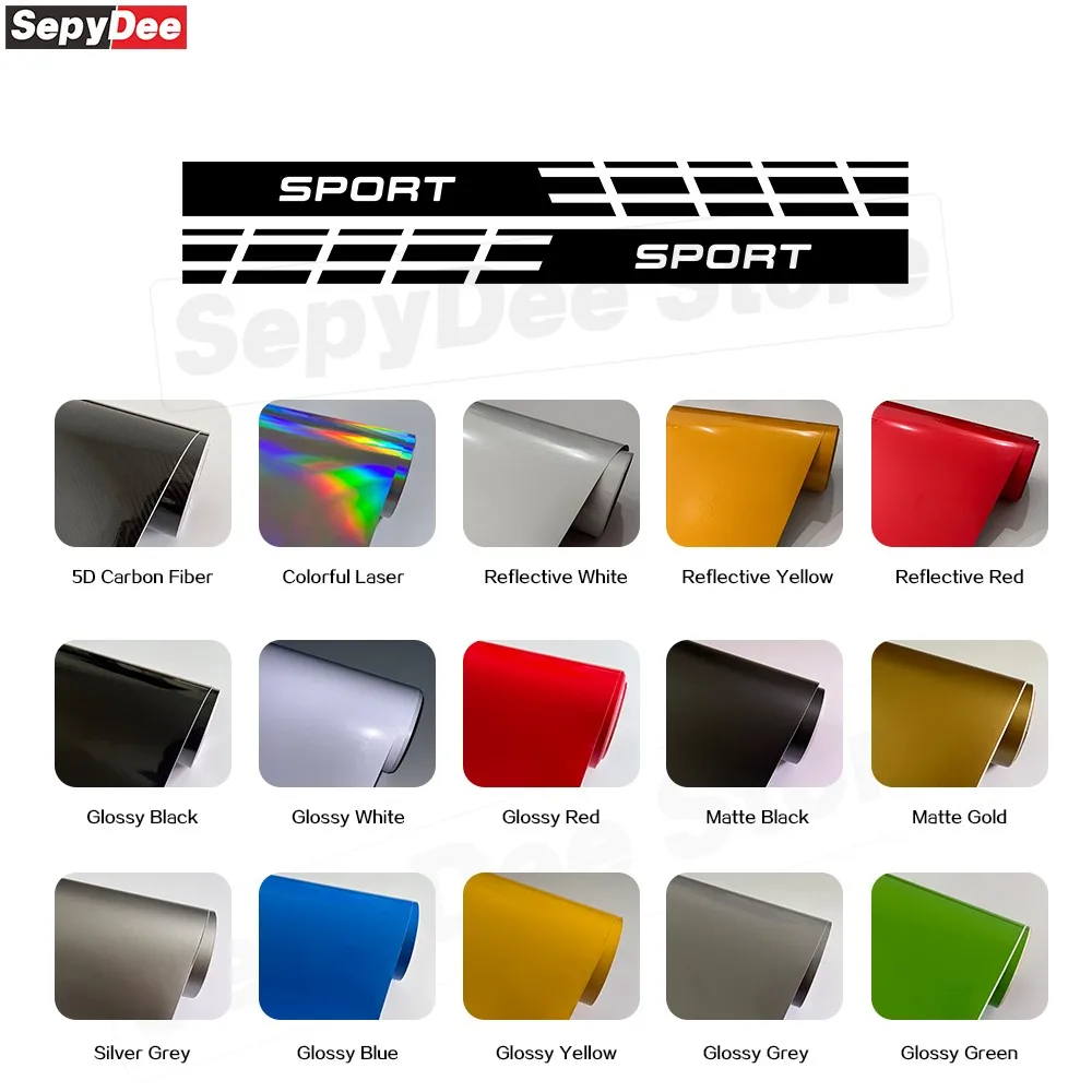 

2Pcs Racing Sport Car Side Stripes Sticker for Toyota Sienna Body Decor Vinyl Decal Car Accessories
