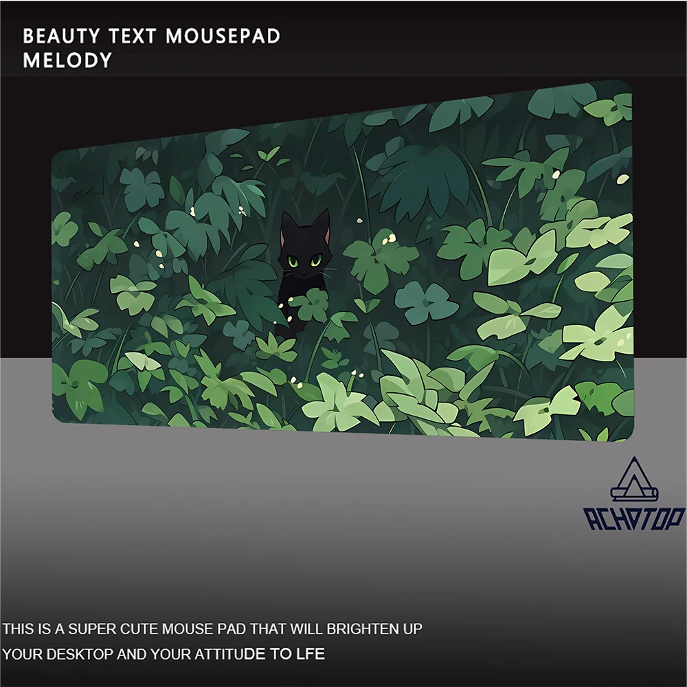 

Mouse Pad Black Cat Anime High Quality Big Xxl Kawaii Gaming Big Rubber Desk Mats Gamer Keyboard Grande Setup Mousepads