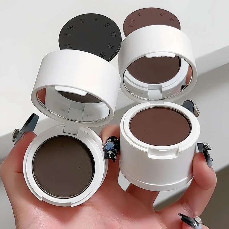 Crema per sopracciglia selvaggia marrone nero opaco Tinta naturale Sopracciglio Impermeabile e resistente al sudore, Polvere per sopracciglia naturale per tutti i tipi di pelle