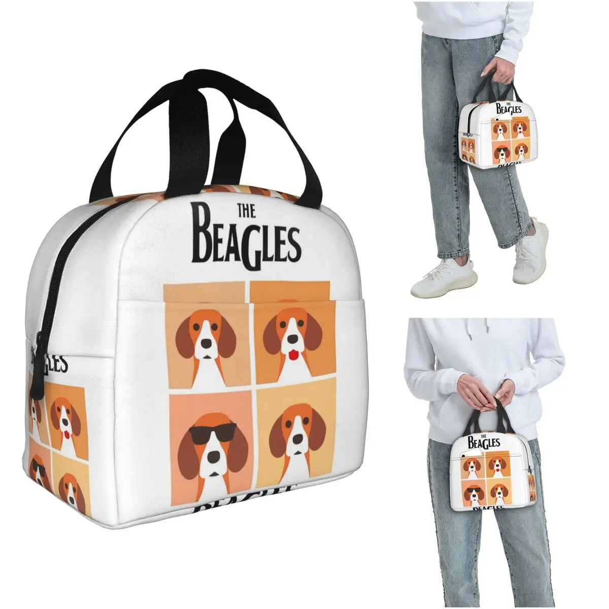 

Термосумка для обедов The Beagles для женщин и детей, портативная коробка для еды, термосумка-тоут