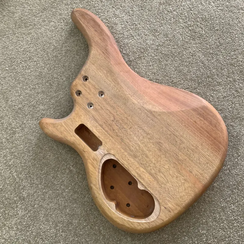 FB078  Solid Mahogany Wood for Active Electric Bass Body 5 or 6 String Version Right Hand Unfinished for DIY Replace Custom Orde